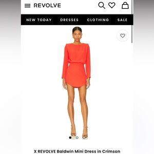 Amanda Uprichard X REVOLVE Mini Dress in neon red/orange
